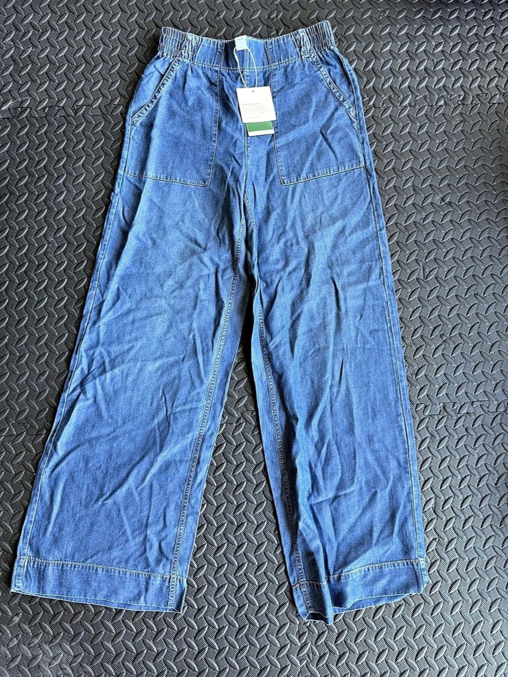 Halara Flex High Waisted Pockets Washed Casual Wide Leg Jeans Flex Wide Leg